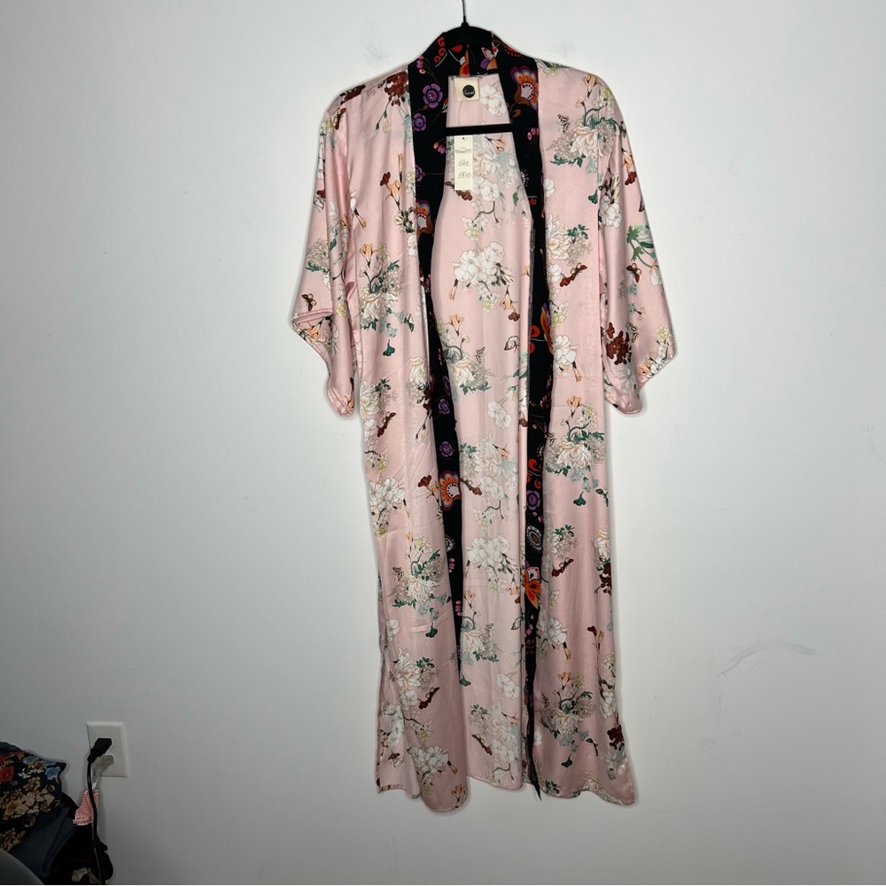 Anthropologie Floreat Floral Azalea Kimono Robe - Picture 10 of 12
